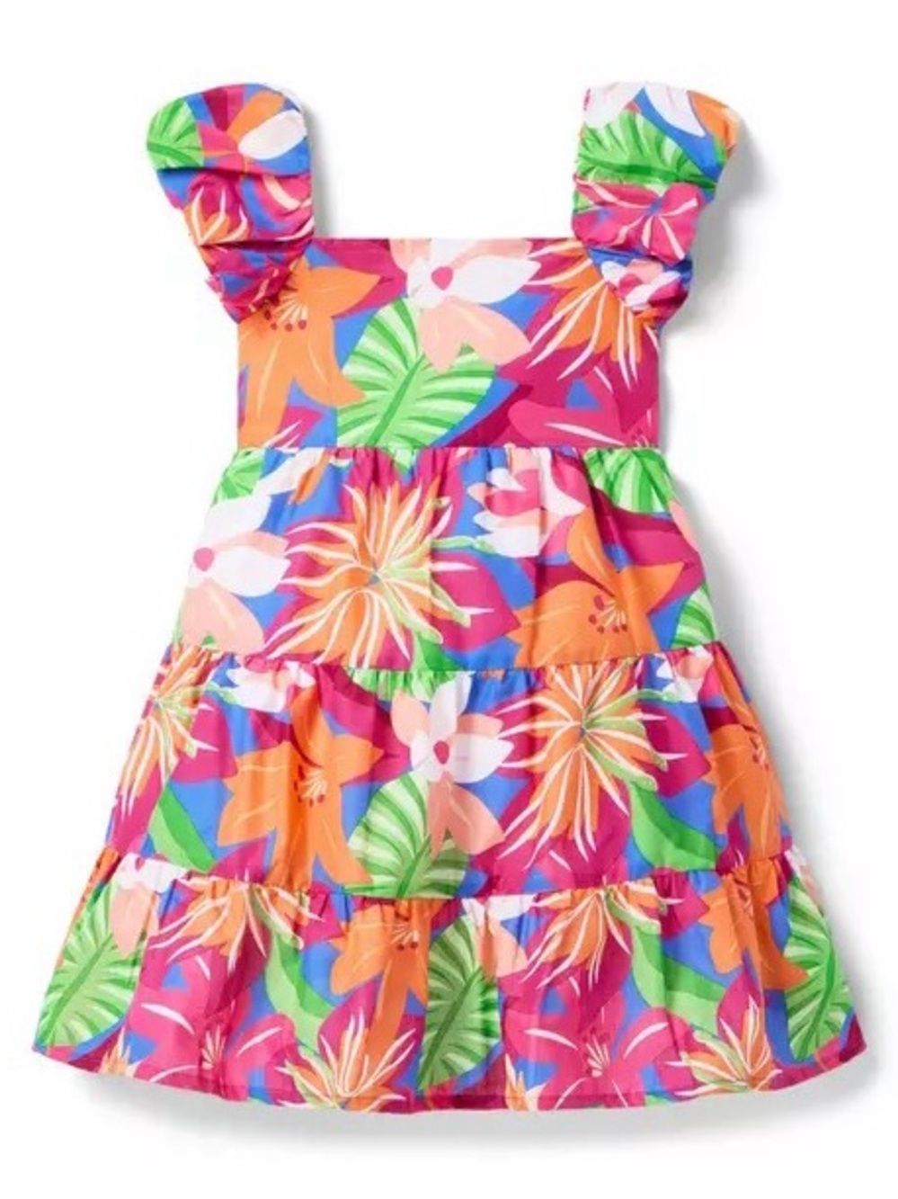 Janie and Jack Tropical Tiered Dress